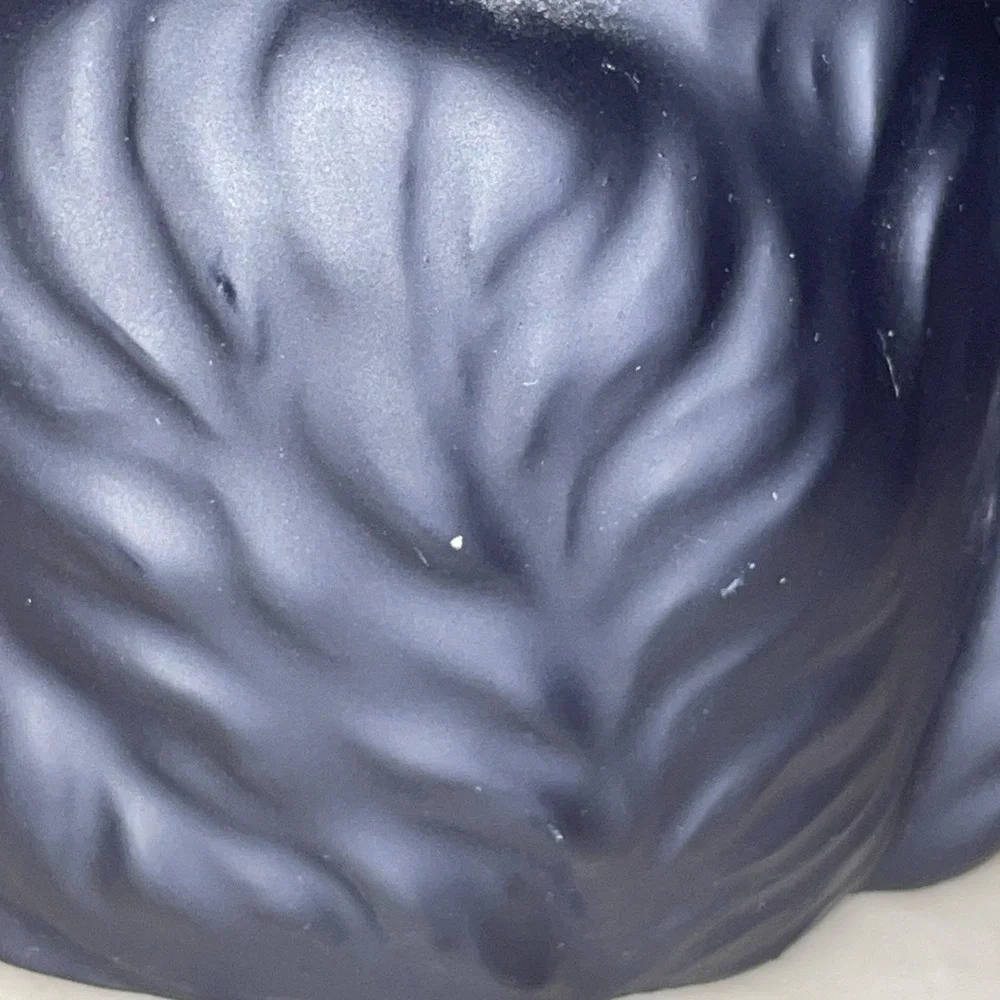 Vintage Matte Black‎ Poodle Dog Statue 10.5 in Japan, High Gloss Eyes